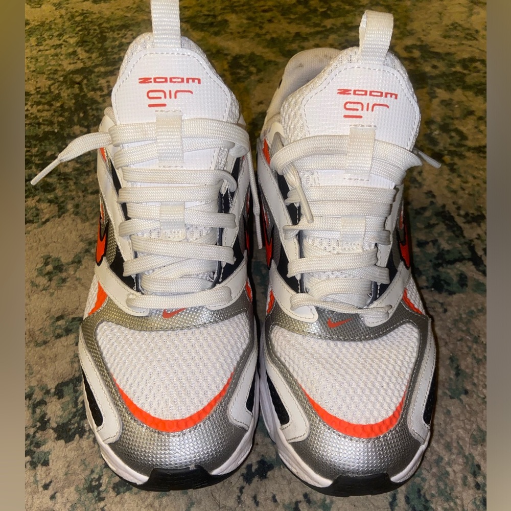 Nike Zoom Air Fire “Team Orange” White/ Silver Sneakers- Women's Size 9